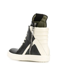 schwarze hohe Sneakers von Rick Owens