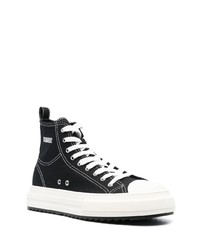 schwarze hohe Sneakers von DSQUARED2
