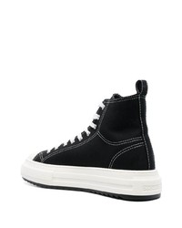 schwarze hohe Sneakers von DSQUARED2