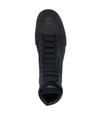 schwarze hohe Sneakers von Alexander McQueen