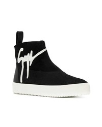 schwarze hohe Sneakers von Giuseppe Zanotti Design