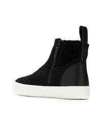 schwarze hohe Sneakers von Giuseppe Zanotti Design