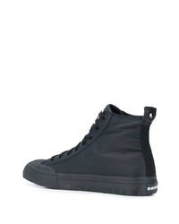 schwarze hohe Sneakers von Diesel