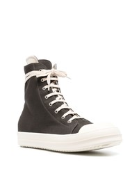 schwarze hohe Sneakers von Rick Owens