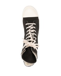 schwarze hohe Sneakers von Rick Owens