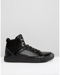 schwarze hohe Sneakers von Asos