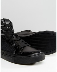 schwarze hohe Sneakers von Asos