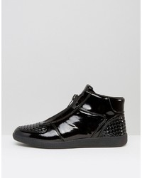 schwarze hohe Sneakers von Asos