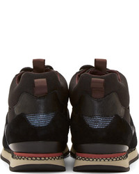 schwarze hohe Sneakers von Paul Smith