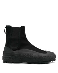 schwarze hohe Sneakers von Jil Sander