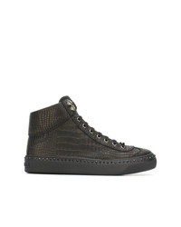 schwarze hohe Sneakers von Jimmy Choo