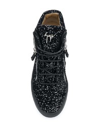 schwarze hohe Sneakers von Giuseppe Zanotti Design