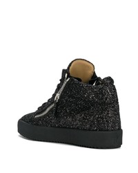 schwarze hohe Sneakers von Giuseppe Zanotti