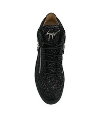 schwarze hohe Sneakers von Giuseppe Zanotti