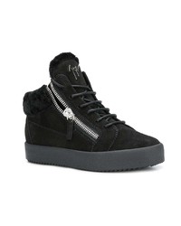 schwarze hohe Sneakers von Giuseppe Zanotti Design