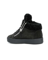 schwarze hohe Sneakers von Giuseppe Zanotti Design