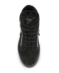 schwarze hohe Sneakers von Giuseppe Zanotti Design