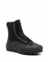 schwarze hohe Sneakers von Jil Sander