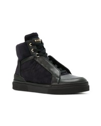 schwarze hohe Sneakers von Balmain