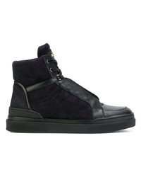 schwarze hohe Sneakers von Balmain