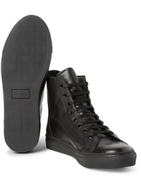 schwarze hohe Sneakers von Raf Simons