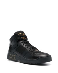 schwarze hohe Sneakers von Ea7 Emporio Armani