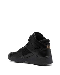 schwarze hohe Sneakers von Ea7 Emporio Armani