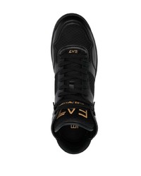 schwarze hohe Sneakers von Ea7 Emporio Armani