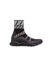 schwarze hohe Sneakers von Fendi