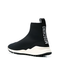 schwarze hohe Sneakers von Moschino