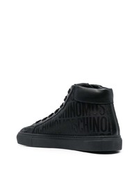 schwarze hohe Sneakers von Moschino