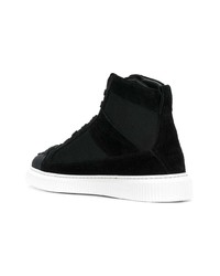 schwarze hohe Sneakers von Versace