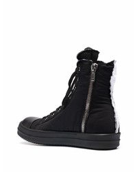 schwarze hohe Sneakers von Rick Owens