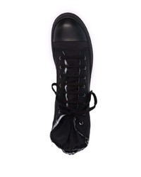 schwarze hohe Sneakers von Rick Owens