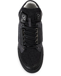 schwarze hohe Sneakers von Lanvin