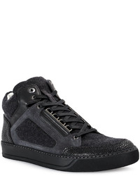 schwarze hohe Sneakers von Lanvin