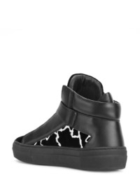 schwarze hohe Sneakers von Nicholas Kirkwood