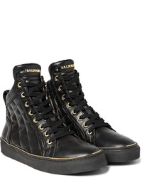 schwarze hohe Sneakers von Balmain