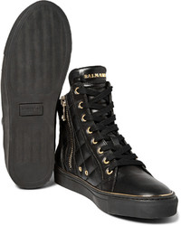 schwarze hohe Sneakers von Balmain