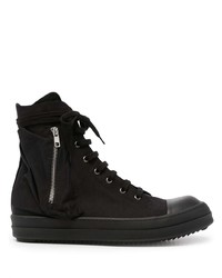 schwarze hohe Sneakers von Rick Owens