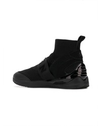 schwarze hohe Sneakers von Philipp Plein