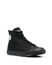 schwarze hohe Sneakers von Diesel