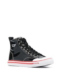 schwarze hohe Sneakers von Diesel