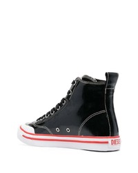 schwarze hohe Sneakers von Diesel