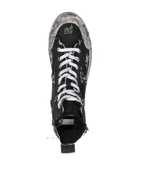 schwarze hohe Sneakers von Diesel