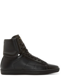 schwarze hohe Sneakers von Saint Laurent