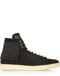 schwarze hohe Sneakers von Saint Laurent