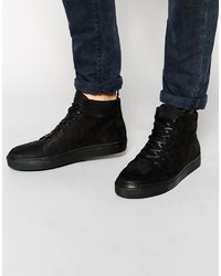 schwarze hohe Sneakers von Selected