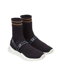 schwarze hohe Sneakers von Fendi