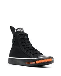 schwarze hohe Sneakers von Marcelo Burlon County of Milan